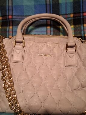 Vera Bradley Quilted Leather Satchel - Pale Pink